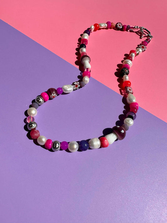 Pink & Purple Chroma Necklace - 20in