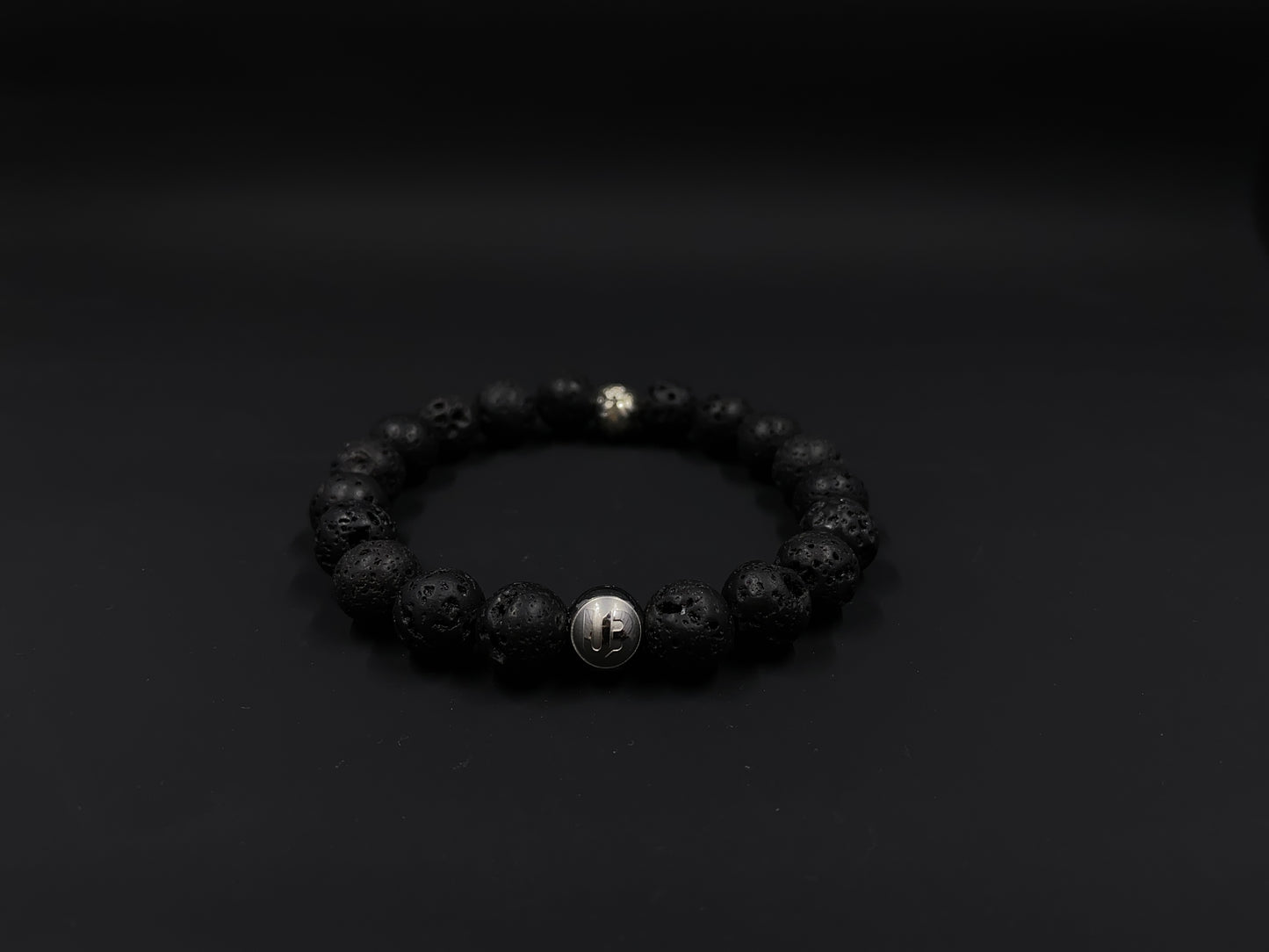 Lava Rock Skull Bracelet - 10mm
